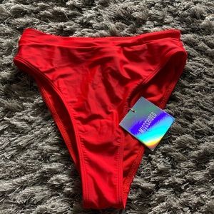 Red swim bottoms